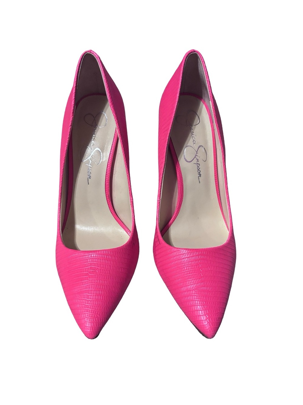 Jessica Simpson Hot Pink Pointed Toe Pumps